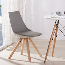 Современные Дизайн Пластик и деревянной мягкий стул, мода стиль лофт древесины кафе стул, популярные домашний компьютер стул 1 шт