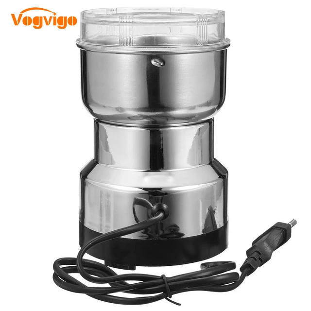 Cheap VOGVIGO Electric Stainless Steel Coffee Bean Grinder Home Grinding Milling Machine 220V EU Plug Coffee Accessories Kitchenware