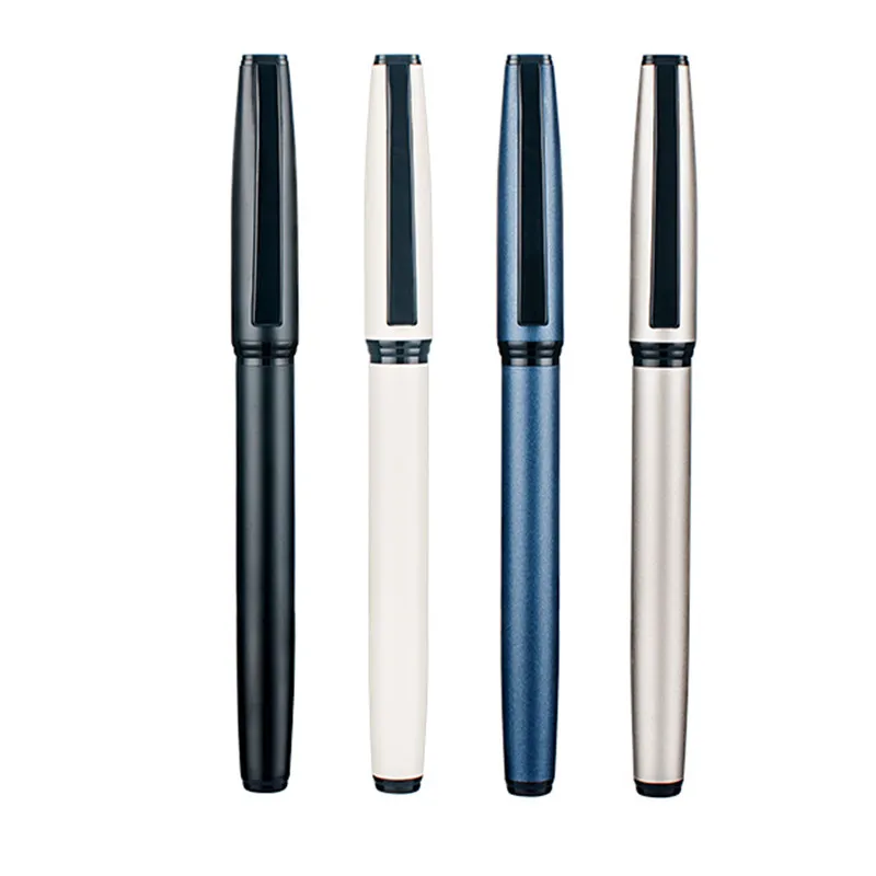 

AiHao New Arrival Luxury Alloy High Quality 4pcs Cap Business Smooth Writing Gel Pen Sign Pen School Stationery Free Shipping