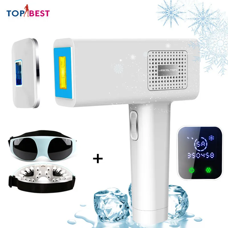 

Lescolton IPL Epilator Permanent the Latest Model Two light-emitting Areas Available Laser Hair Removal Unisex for Men & Women
