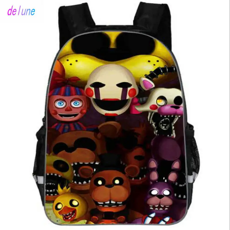 11 بوصة خمس ليال في Freddys على ظهره الأطفال الحقائب المدرسية على ظهره الاطفال Fnaf الروضة حقيبة فريدي Fazbear الدب الظهر