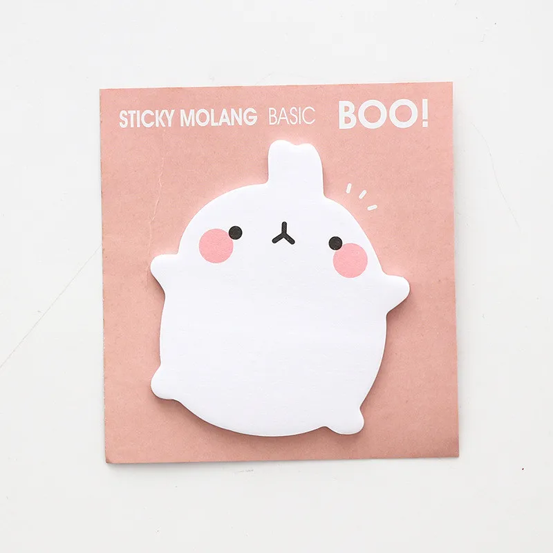 1pc Korean Rabbit Stickers Kawaii Self-Adhesive Sticky Notes Stationery Planner Memo Pad Cute Papeleri