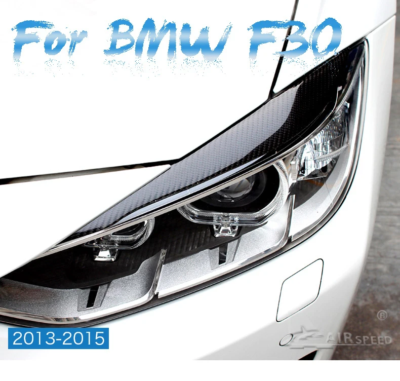 Airspeed углеродное волокно Автомобильная фара брови Стикер Украшение Наклейка s для BMW F30 320i 316i 3 серии 2013- Аксессуары