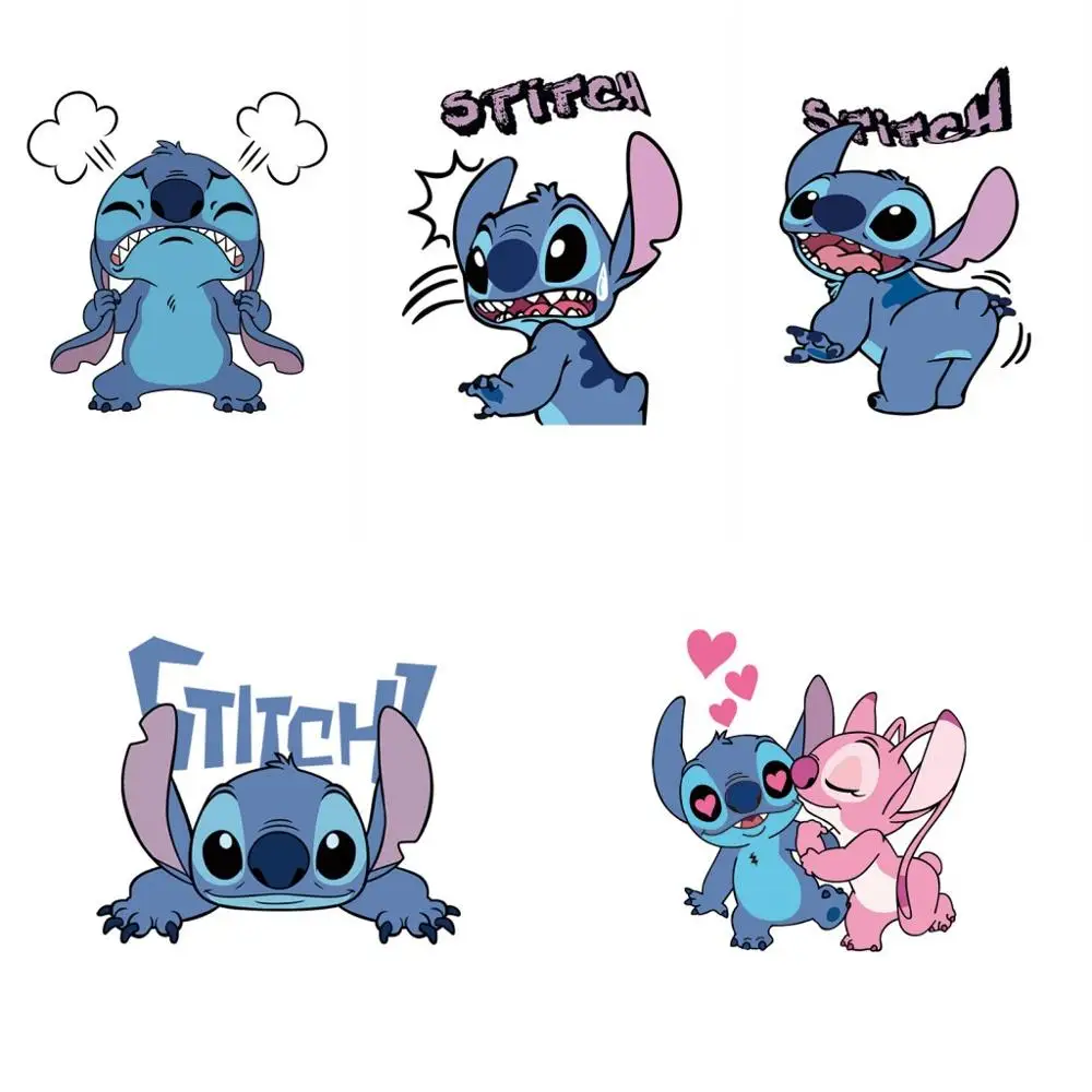 5 шт./лот Lilo &amp Stitch термо железо на переводе патч значок аппликация тепло винил