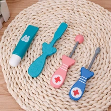 HBB 6 шт. детские игрушки доктор набор играть деревянные стоматологические инструменты игрушечная аптечка ролевые игрушки набор