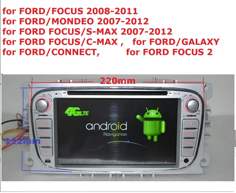 Android 7 1 для Ford focus 2 s max 2din автомобильный dvd gps навигация wifi радио bluetooth рулевое