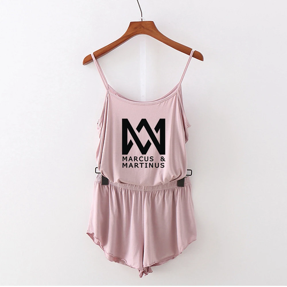 

Women 2 Sets Clothing MARCUS And MARTINUS Women Summer 2 Piece Outfits Sleeveless Casual Two Piece Set Top With Shorts 2019