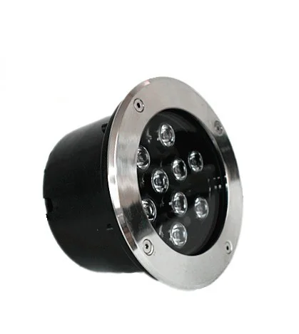 20 шт./лот IP67 Epistar высокого Мощность 9 Вт светодиодный круглый лампа для вкапывания в землю AC85V-265V