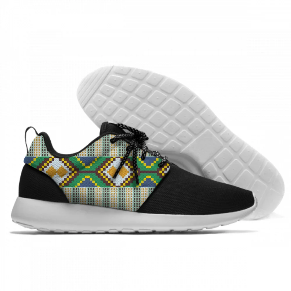 

2019 New African Style Women Men Cartoon Fashion Flats Outdoor Casual Sneaker