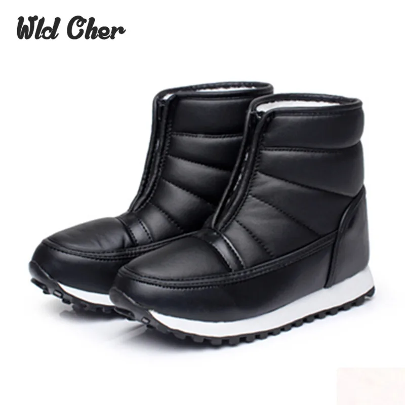 

New 2017 Autumn Winter Casual Snow Boots Waterproof Women Ankle Boots Thermal Flat Slip-resistant Fashion Winter Shoes Woman
