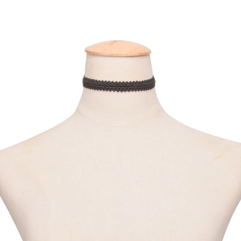 summer bohemia Newest fashion jewelry accessories Black Lace Wave Choker necklace for couple lovers' N172 - Image 2