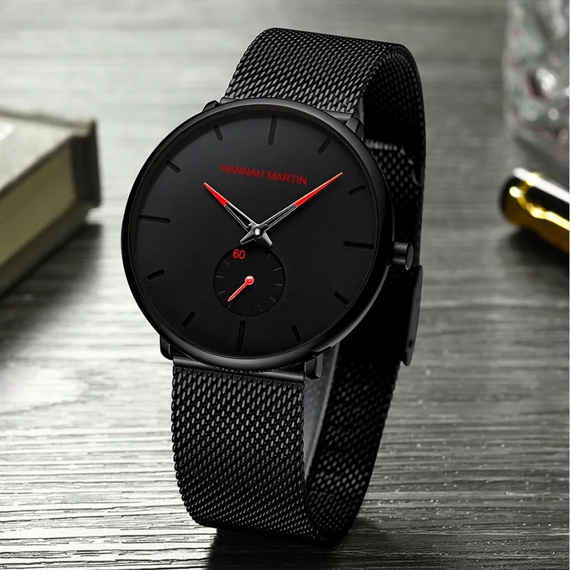 

Luxury Quartz Mens Wrist Watches Dropshipping Simple Design Waterproof Steel Mesh Small Dial Watches Top Brand relogio masculino