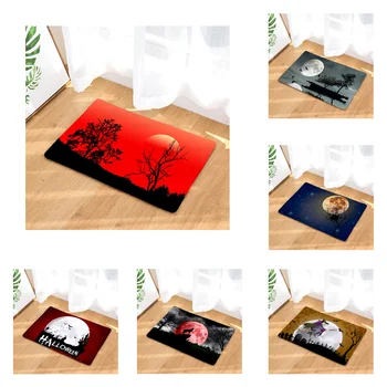 

Halloween Carnival Night Pumpkin Witch Mat Bath Carpet Decorative Anti-Slip Mats Room Car Floor Bar Rugs Door Home Decor Gift