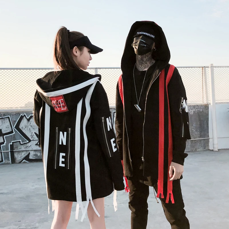 

New Arrival Western Fashionable Darkly Stylish Printed Zipper Men's Hooded Jackets Hip Hop Casual Male Cardigan Coats Streetwear