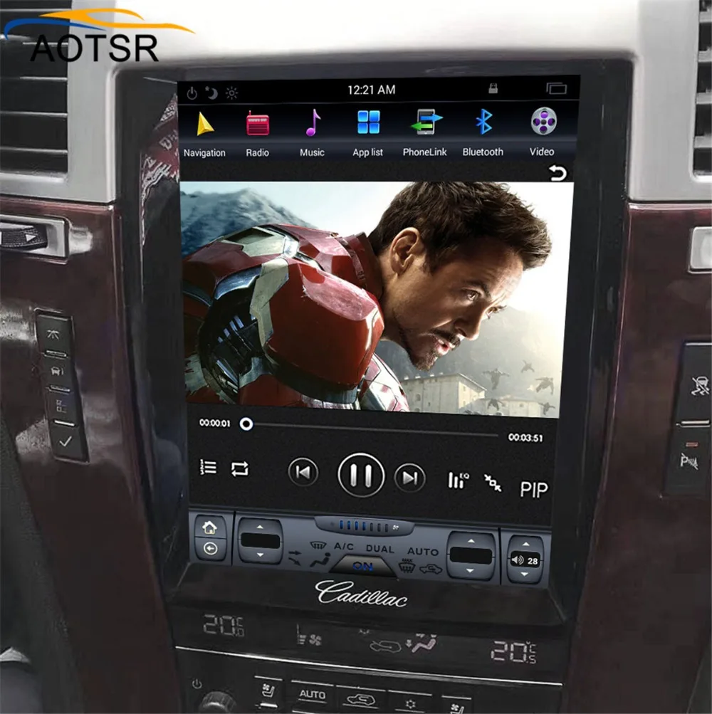 Cheap Tesla style Big Screen Android 6.0 car radio stereo for Cadillac Escalade 2007-2012 multimedia player GPS navigation no car dvd 1