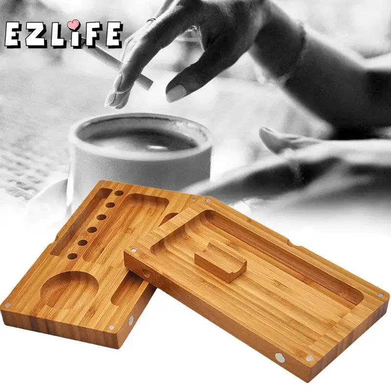 Buy Multifunction Wood Tobacco Rolling Tray Hand
