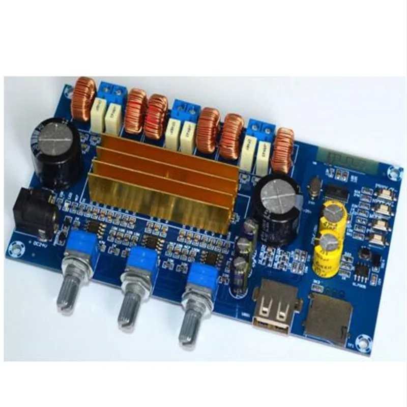 

USB TF Bluetooth TPA3116 HiFi Stereo 2*50W+100W 2.1 Amplifier Board Class D Audio Power Amp Board
