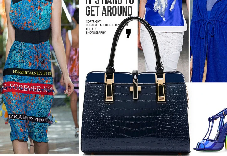 Новая женская сумка OL commuter модная сумка из лакированной кожи с узором «крокодиловая кожа»