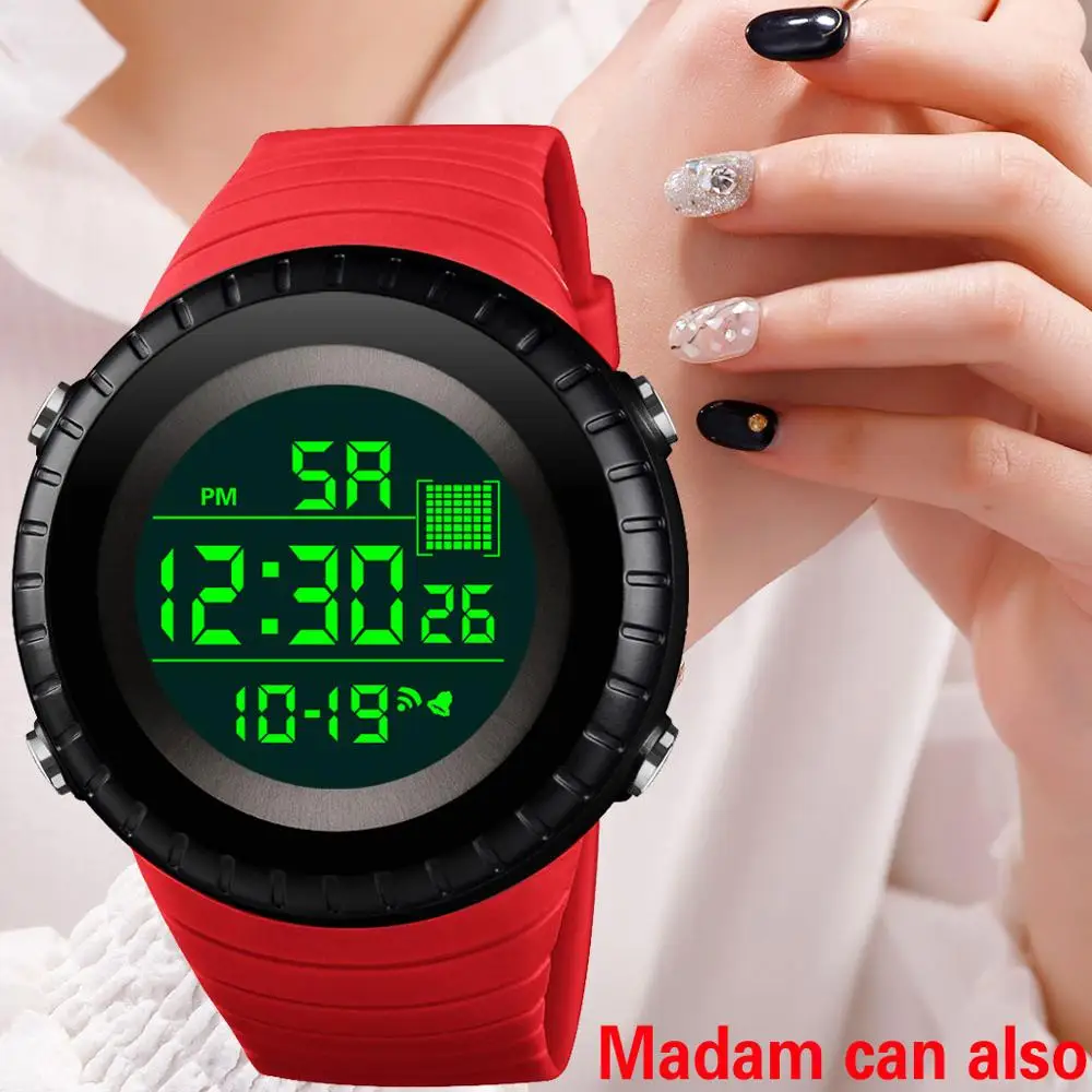 

HONHX Fashion Women Men's Casual Date Sport Watch 50M Waterproof LED Digital Watch Outdoor Military Watch Relogio Masculino A40
