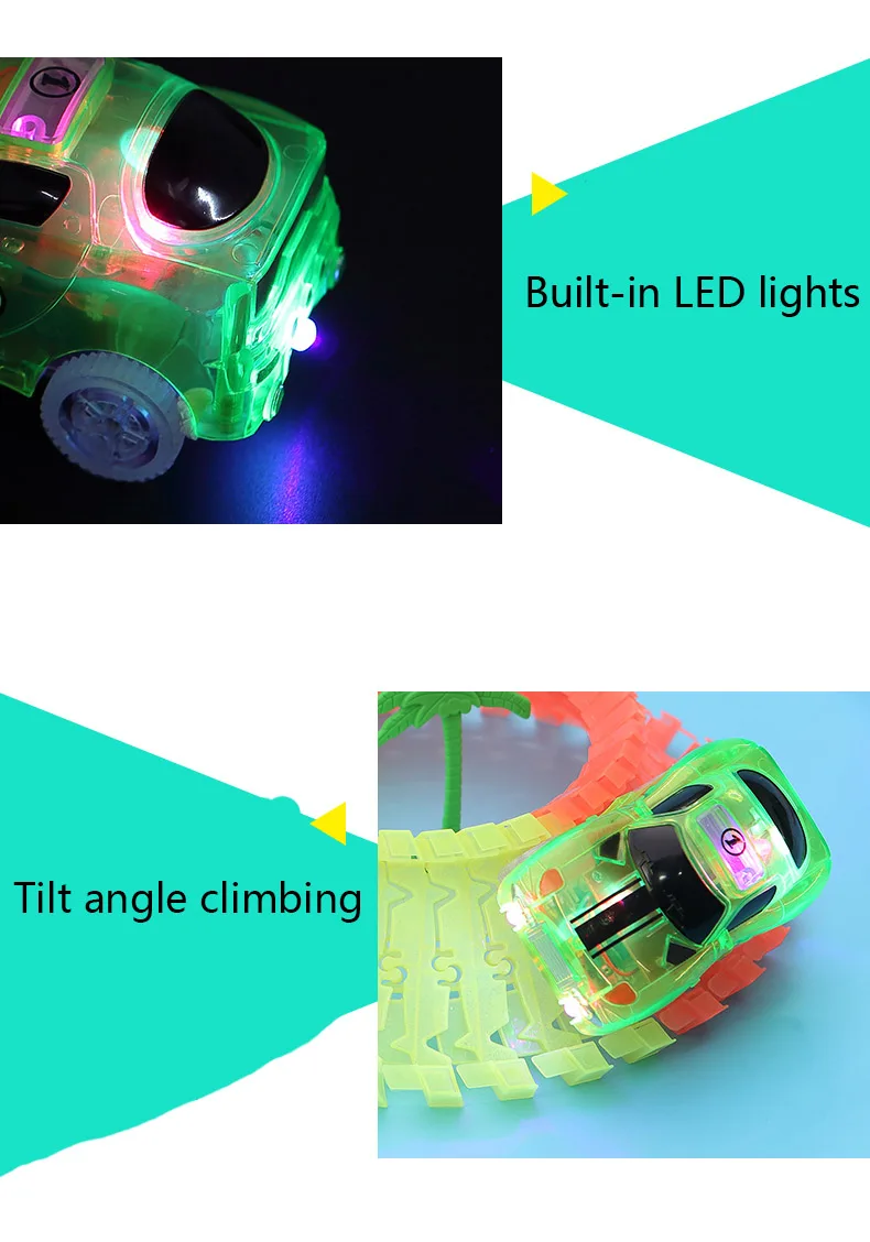 5,4 см волшебная Электроника светодиодный автомобиль игрушки с мигающими огнями развивающие игрушки Электроника светящиеся автомобильные огни светящаяся гоночная игрушка