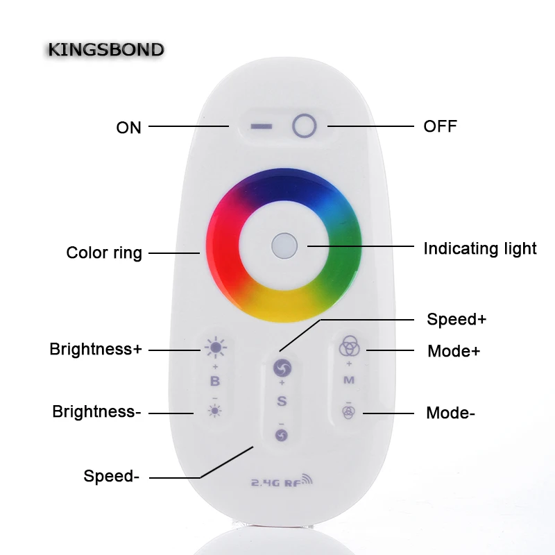 RGB 2.4 г Беспроводной сенсорный экран светодиодный контроллер dc12v dc24v 18a Радиочастотный пульт дистанционного управления для светодиодной