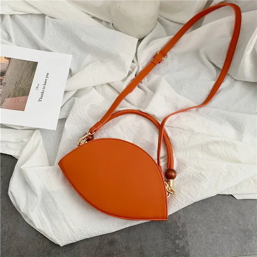 Бисер Овальная Круглая сумка через плечо женская маленькая шикарная сумка винтажная переносная сумка для девушек полумесяц седельная сумка - Цвет: orange