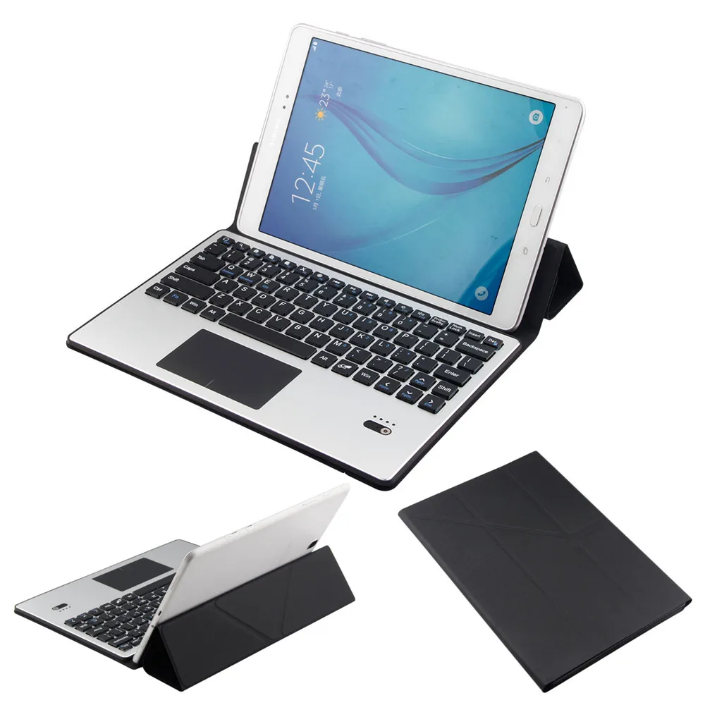 Slim Folio PU Leather Protective Case Stand Cover+Detachable Bluetooth