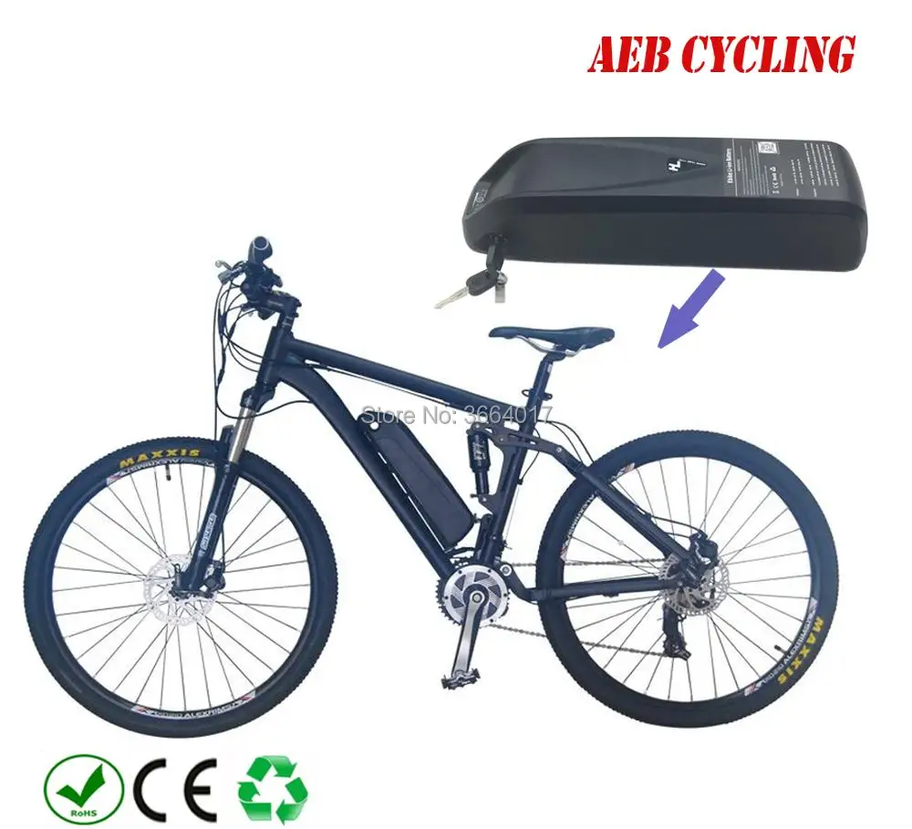 USB hailong вниз трубка ebike батарея 500 Вт 750 Вт 1000 Вт 36 в 48 в 52 в 15Ah 16Ah 17.5Ah 20Ah 24,5 Ah литий-ионная Акула батарея