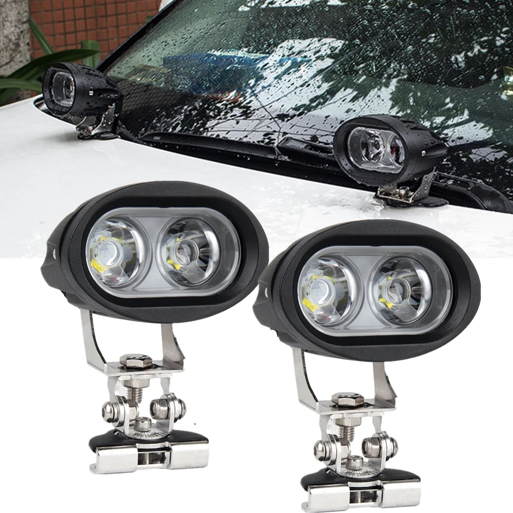 L&R 20W 4.5" LED Round Headlight Hi/Lo Work Lamp For Jeep UTV ATV SUV Off-Road 