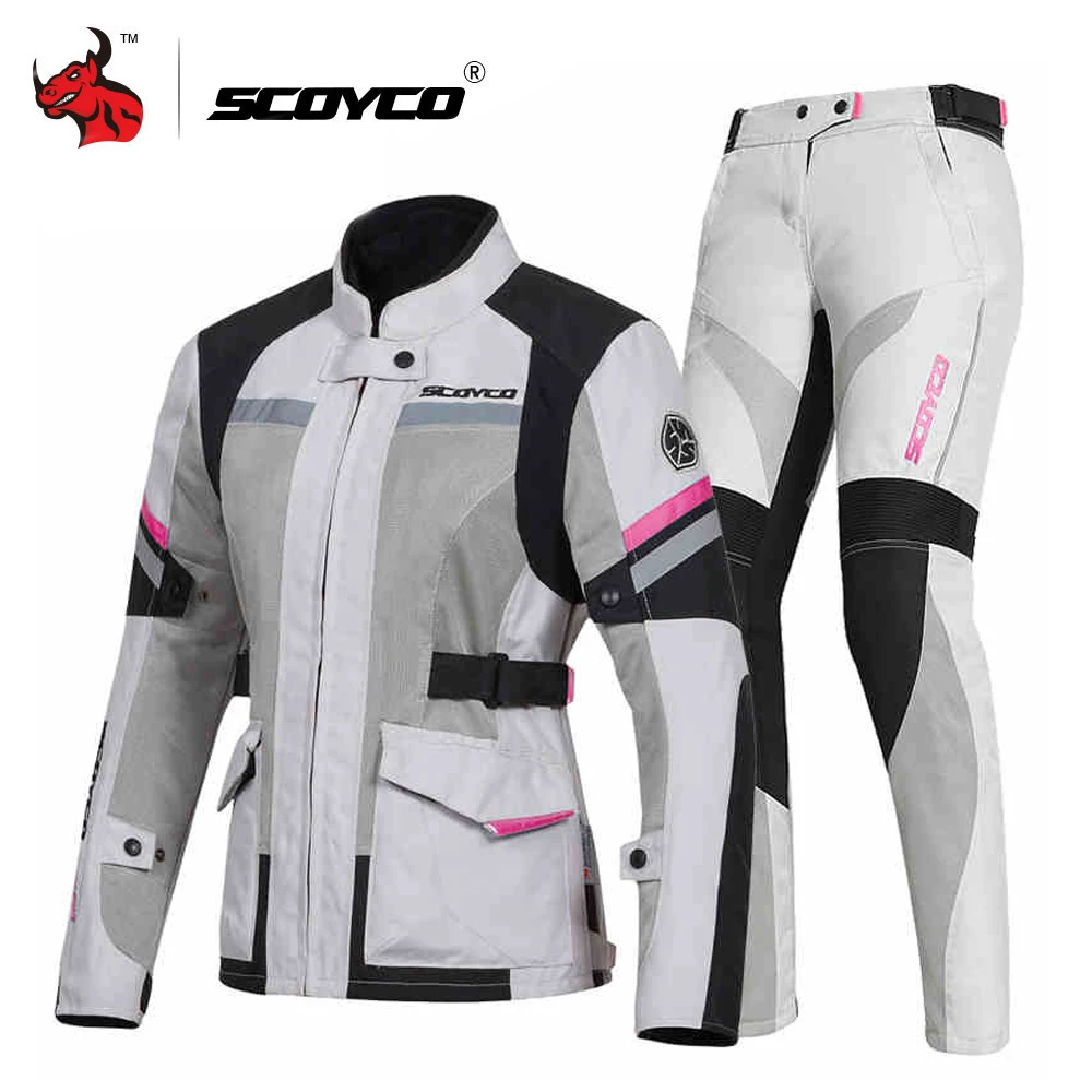 

SCOYCO Motorcycle Jacket Protective Gear Women Summer Moto Jacket Night Reflection Motocross Jacket Chaqueta Moto CE Protection