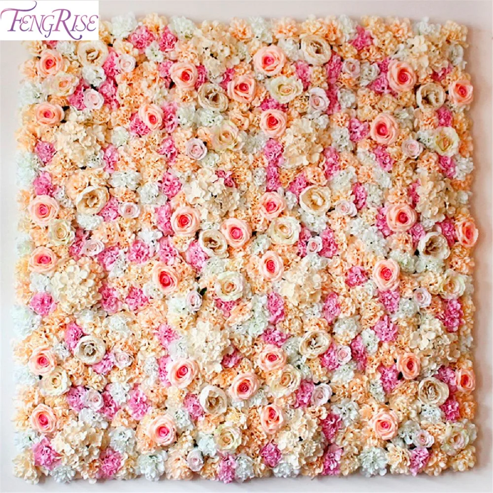 FENGRISE 40x60cm Silk Rose Flower Champagne Artificial Flower for Wedding Decoration Flower Wall Romantic Wedding Backdrop Decor FENGRISE 40x60cm Silk Rose Flower Champagne Artificial Flower for Wedding Decoration Flower Wall Romantic Wedding Backdrop Decor