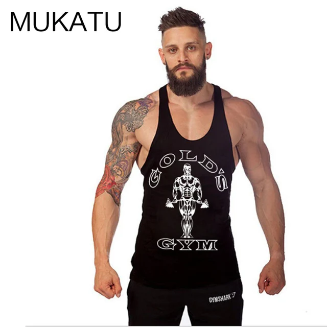 Mens Exercise Tank Top Bodybuilding Clothing Fitness Sleeveless Shirt