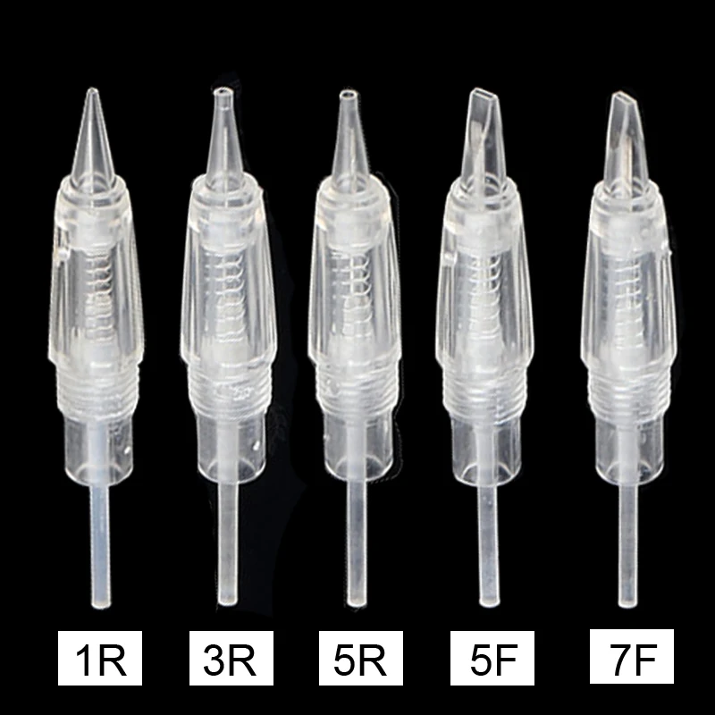 

50pcs Sterilized Tattoo Needle For Tattoo Machine Microblading Pen Tattooing For Eyebrows Lip Permanent MakeUp Ink Cartridges