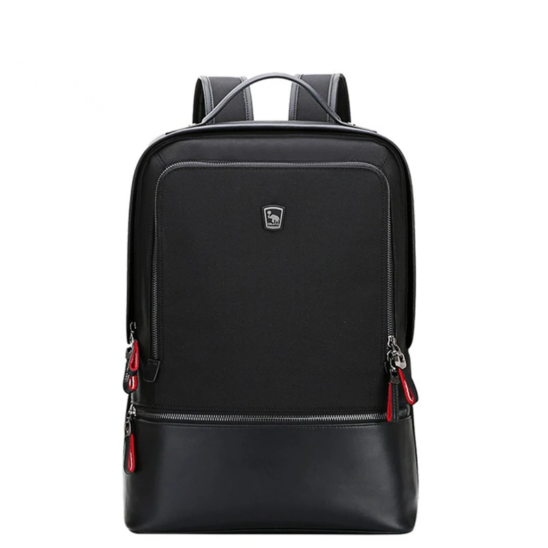 

Oiwas Adjustable Men Women Nylon Backpack Casual Solid Color Business Bag Travel School Notebook Bag Black Best Gift