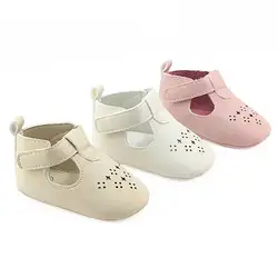3 цвета детская обувь для девочек мода новорожденных девочек полые кроватки обувь мягкая подошва против скольжения кроссовки первый ходок
