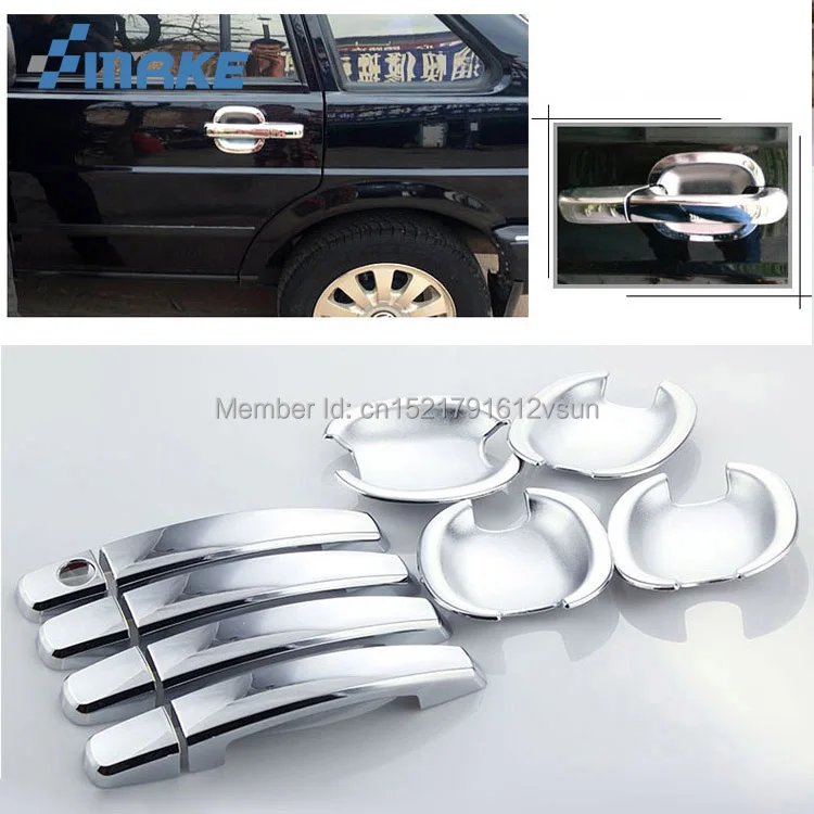 SmRKE для VW Santana 2002-2012 хромированные автомобильные наклейки на дверь и крышку чаши