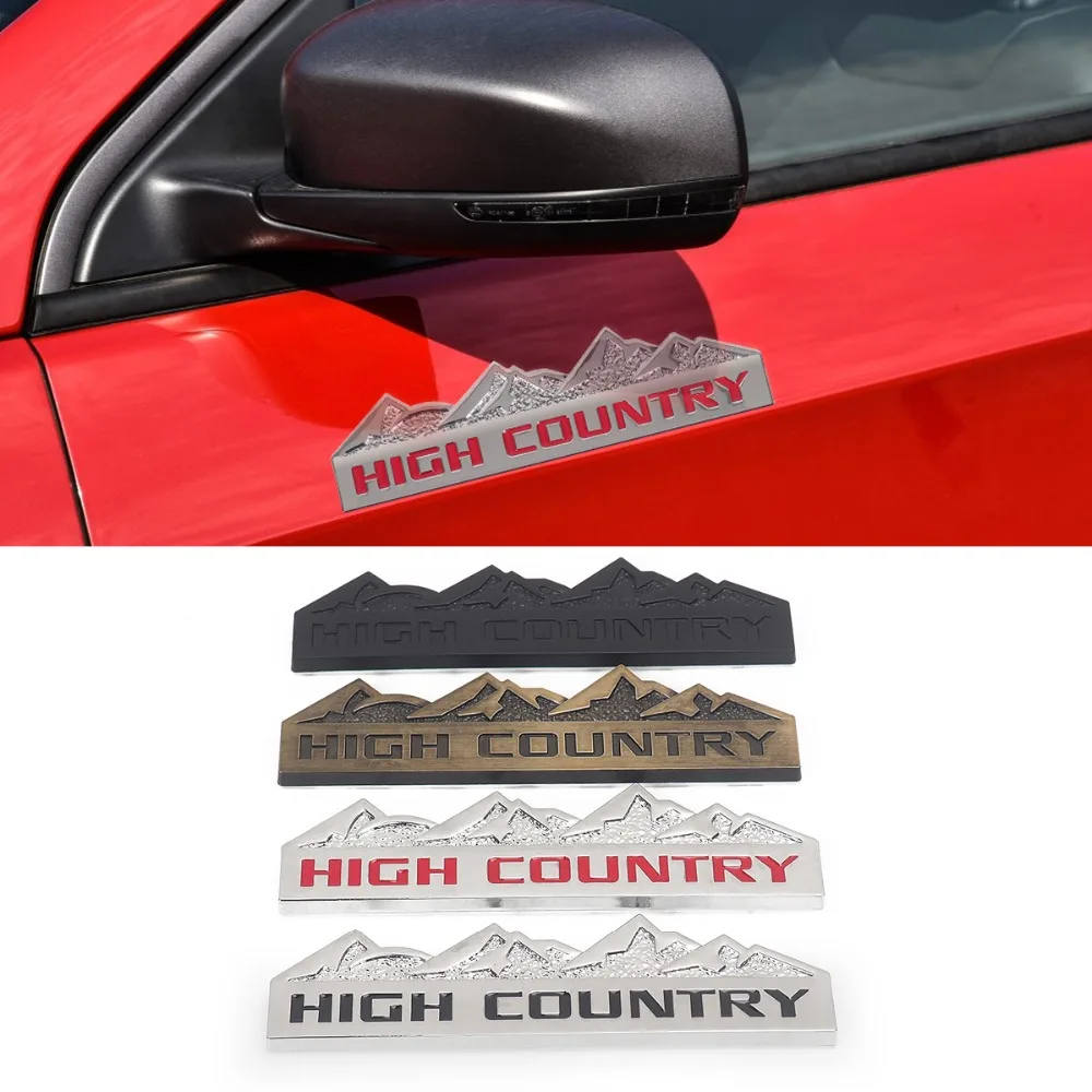 3D HIGH COUNTRY Stereo Car Sticker for Jeep Auto Emblem Logo Stickers for Chevy Chevrolet Silverado Decoration