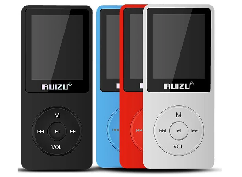 MP3 музыкальный плеер RUIZU X02 4 Гб портативный MP3 может воспроизводить 80 часов с fm-радио, электронной книгой, часами, диктофоном Бесплатные оригинальные наушники