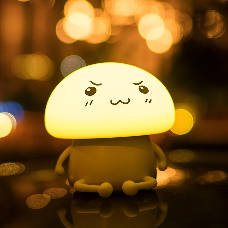

LED Night Light Lamp for Children Baby Silicone Bedroom lamp Breathing LED night light Home creative Kids gift LAOPAO
