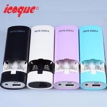 Без батареи) DIY 18650 power Bank Box чехол-фонарик USB Poverbank 2x18650 Pover Bank Для Xiaomi huawei Phone charger power bank