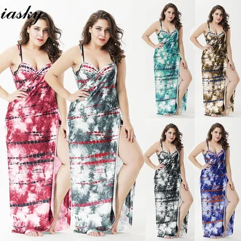 

IASKY 2018 New Multifunction Plus size Beach Cover-Ups women Print Kaftan swimsuit Bathing Suit Cover Up Robe De Plage