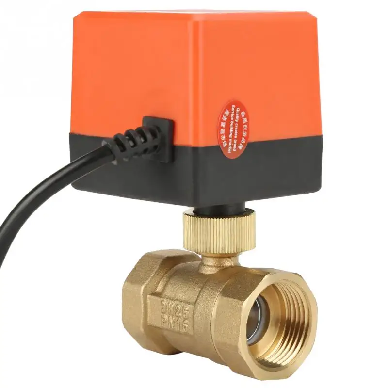 

Motorized Brass Ball Valve 2-Way Electrical Valve 3-Wire 1-point Control G1 DN25 AC220 valvula solenoide Hot Sale