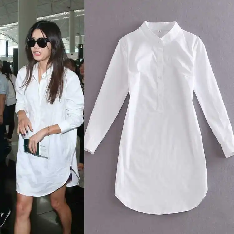 ladies white shirt dress