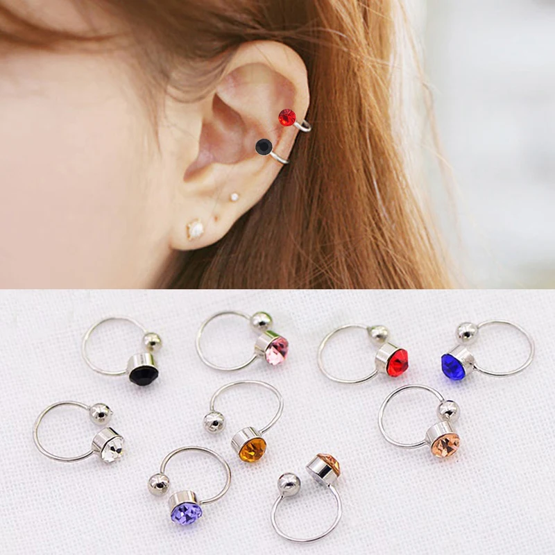 Buy New 1Pair Crystal Ear Clips For Women No Ear Hole