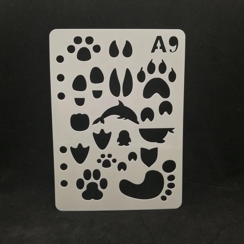 

Animal footprints Layering Stencil Drawing Color Spraying Stencil Diy scrapbook/photo album coloring,painting stencil,home decor