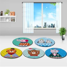 Мультяшная Подушка для стула фланелевый ковер для маленьких детей детские коврики для ползания Йога подкладка для украшения дома большой круглый ковер для гостиной