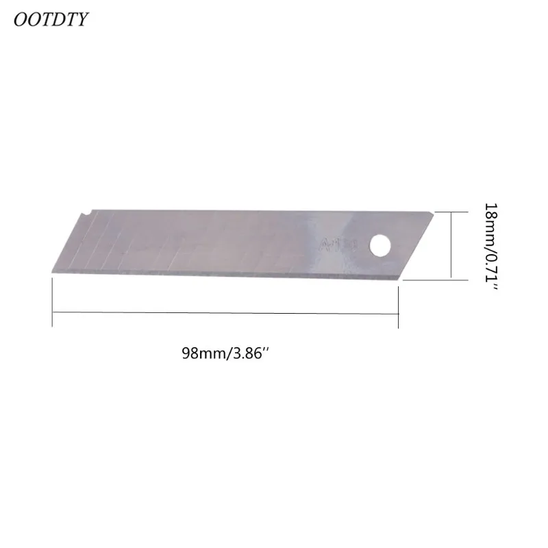 OOTDTY 10 шт. Boxcutter отламывающимся замена лезвия 9/18 мм Керамика утилита Ножи лезвия