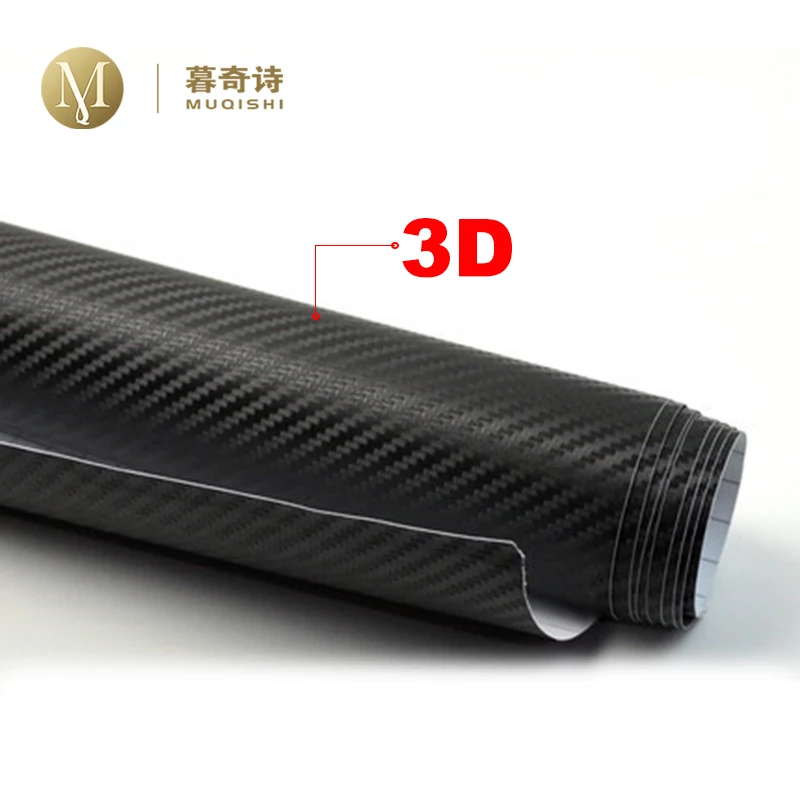 30cmx127cm 3D Carbon Fiber Vinyl Car Wrap Sheet Roll Film Car stickers and Decal