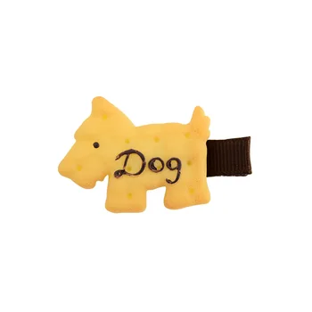 

11PCS/Lot Novely duckbill Grosgrain Ribbon Hair Clip Children Lovely Simulated Biscuits Cartoon Hair AccessoriesHairpin For Girl
