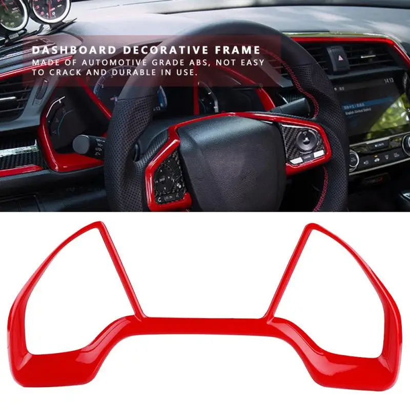 Car Dashboard Decorative Frame Dial Rings Trim for Honda Civic 10th Car Front Dashboard Decoration Frame